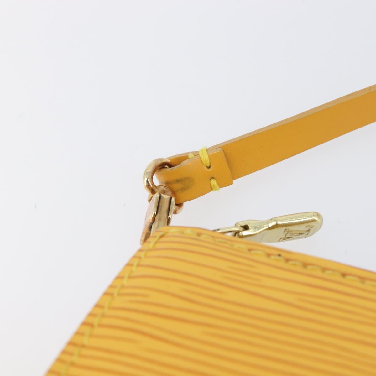 LOUIS VUITTON Epi Pochette Accessoires Pouch Yellow M52989 LV Auth 206757V