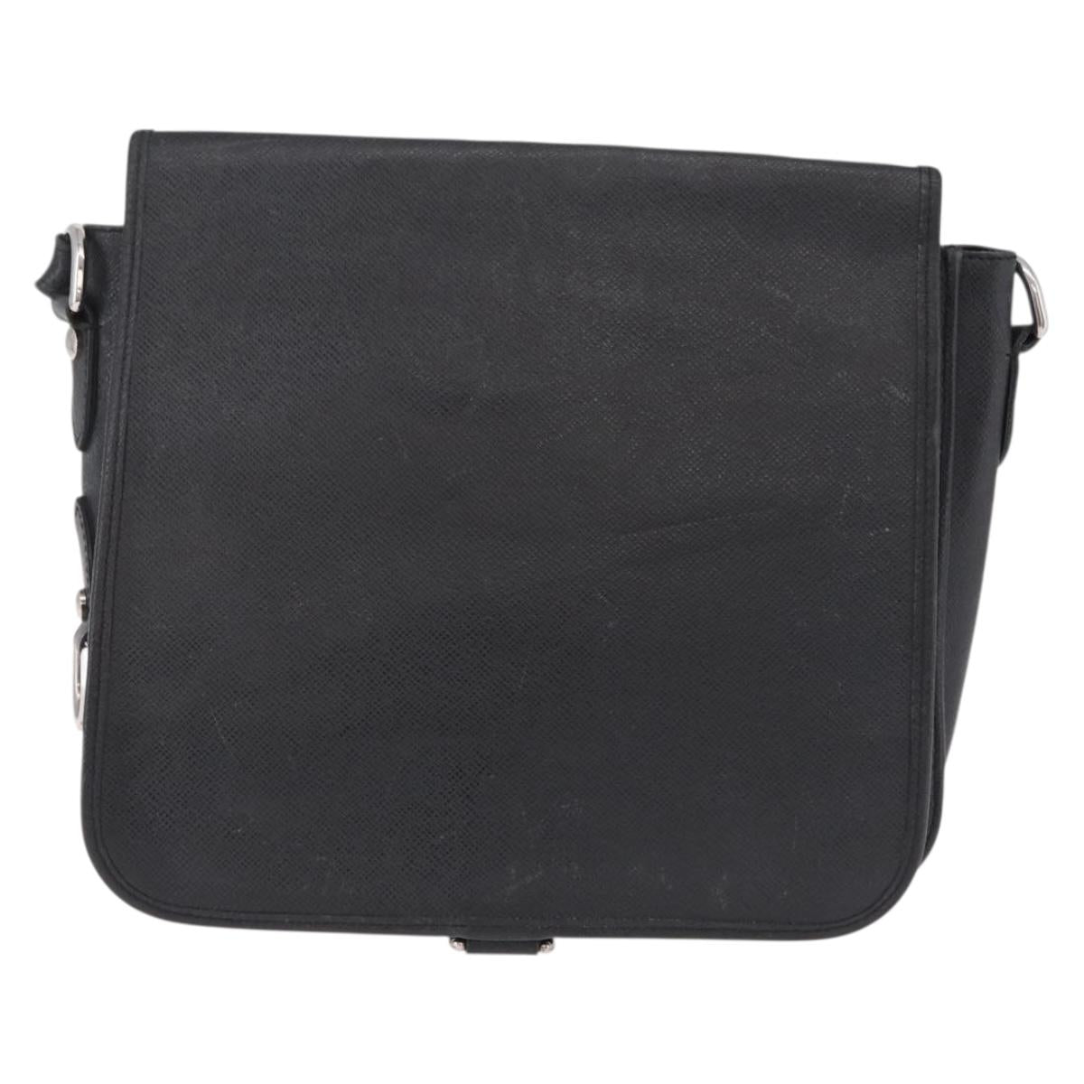LOUIS VUITTON Taiga Andrei Shoulder Bag Ardoise M32482 LV Auth 206759