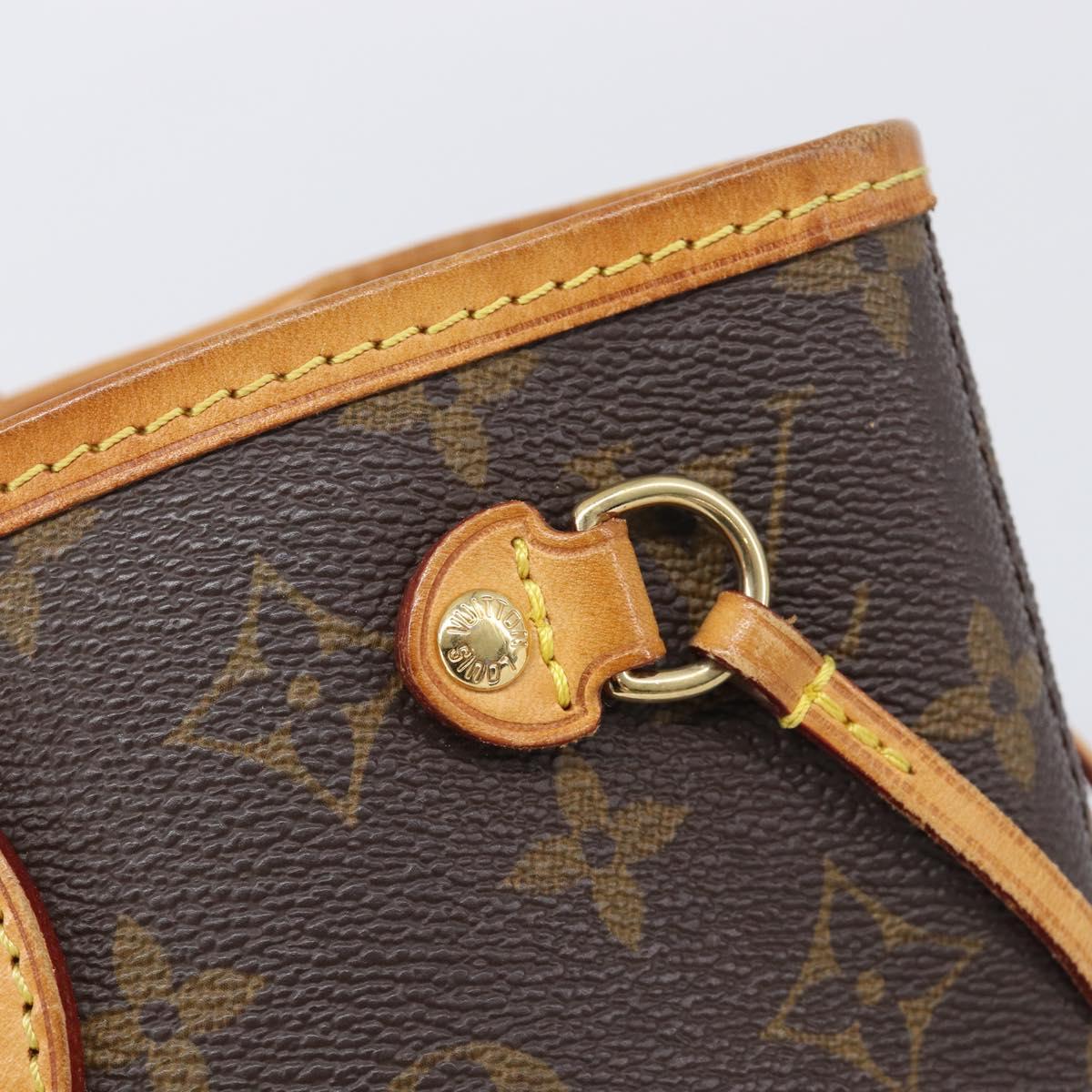 LOUIS VUITTON Monogram Neverfull PM Tote Bag M40155 LV Auth 206763A
