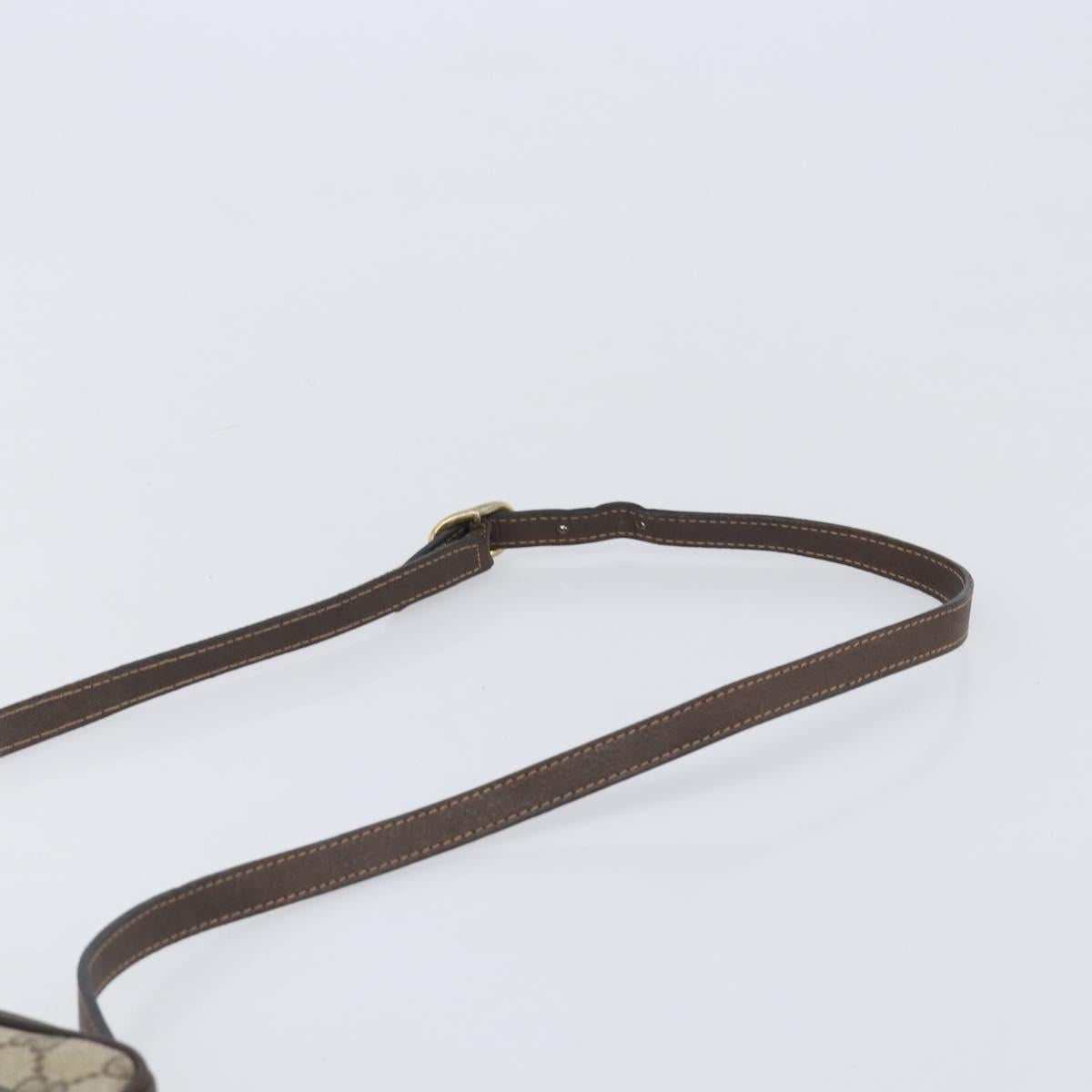 GUCCI GG Supreme Web Sherry Line Bag PVC Beige Gold 51 01 3552 Auth 206765