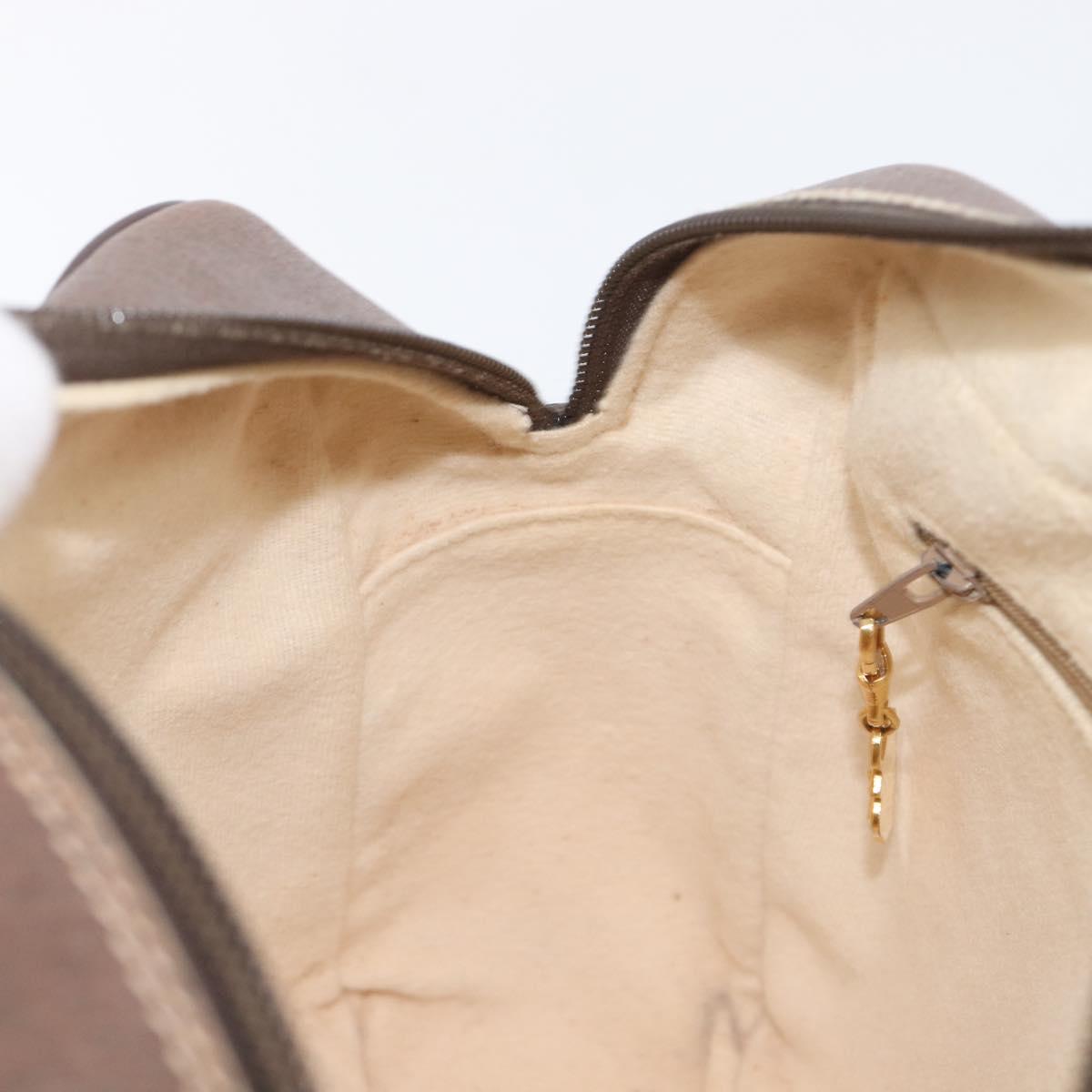 GUCCI GG Supreme Shoulder Bag PVC Beige Gold Auth 206766