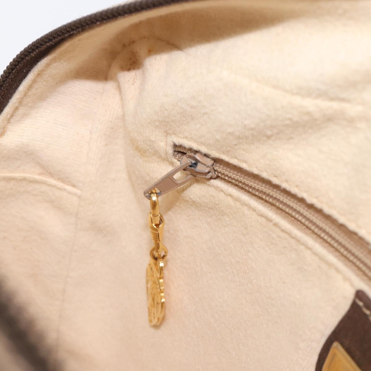 GUCCI GG Supreme Shoulder Bag PVC Beige Gold Auth 206766