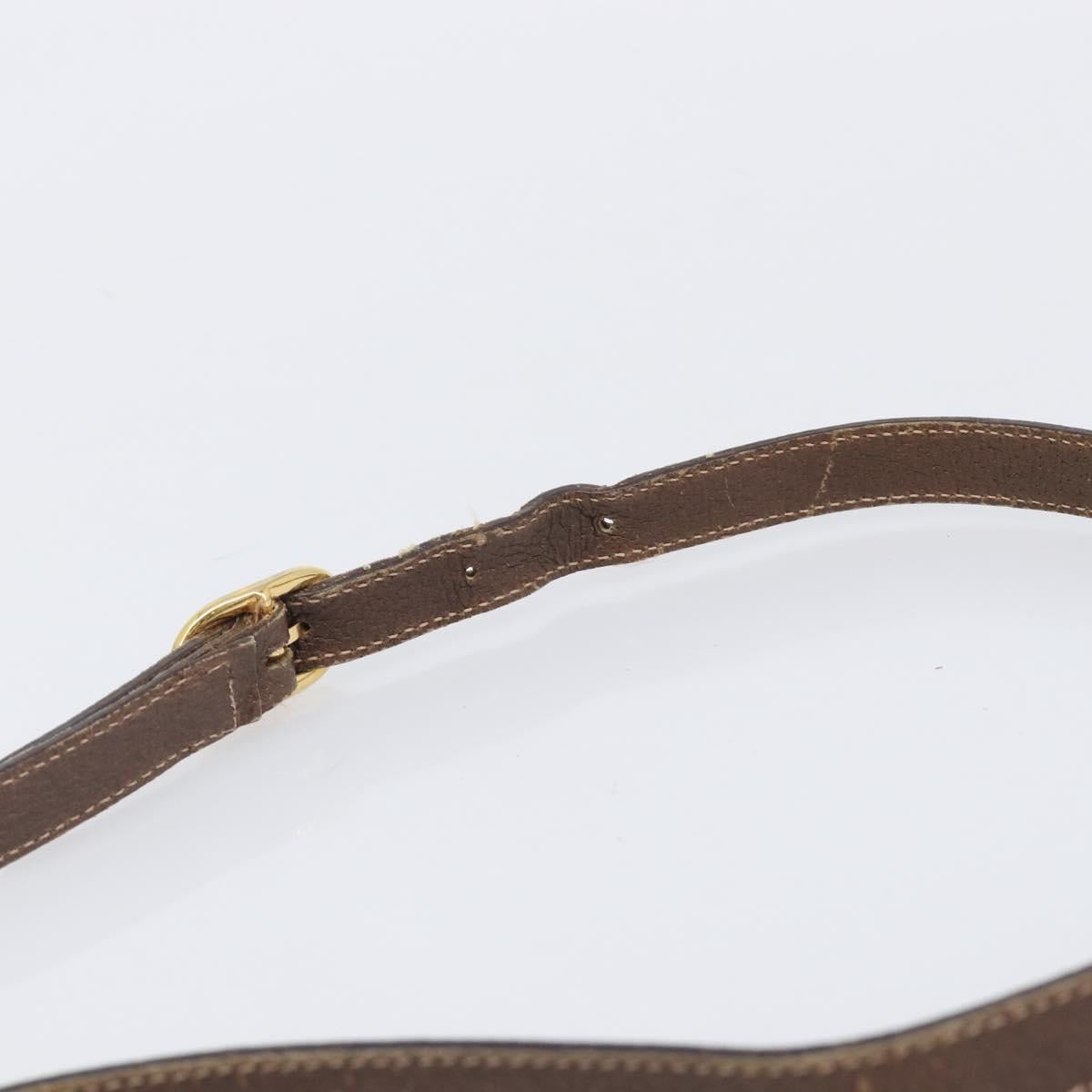 GUCCI GG Supreme Shoulder Bag PVC Beige Gold Auth 206766