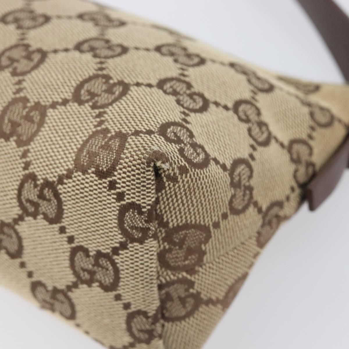 GUCCI GG Canvas Accessory Pouch Beige 103399 Auth 206767A