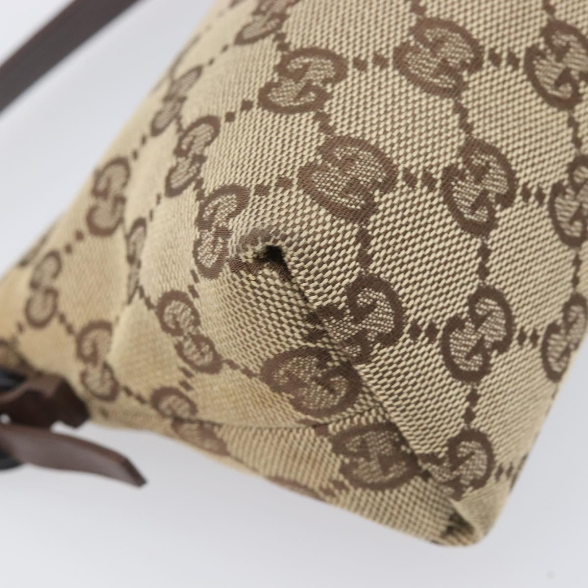 GUCCI GG Canvas Accessory Pouch Beige 103399 Auth 206767A
