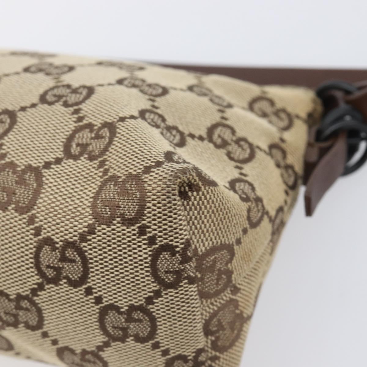 GUCCI GG Canvas Accessory Pouch Beige 103399 Auth 206767A
