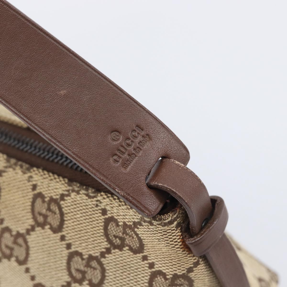 GUCCI GG Canvas Accessory Pouch Beige 103399 Auth 206767A