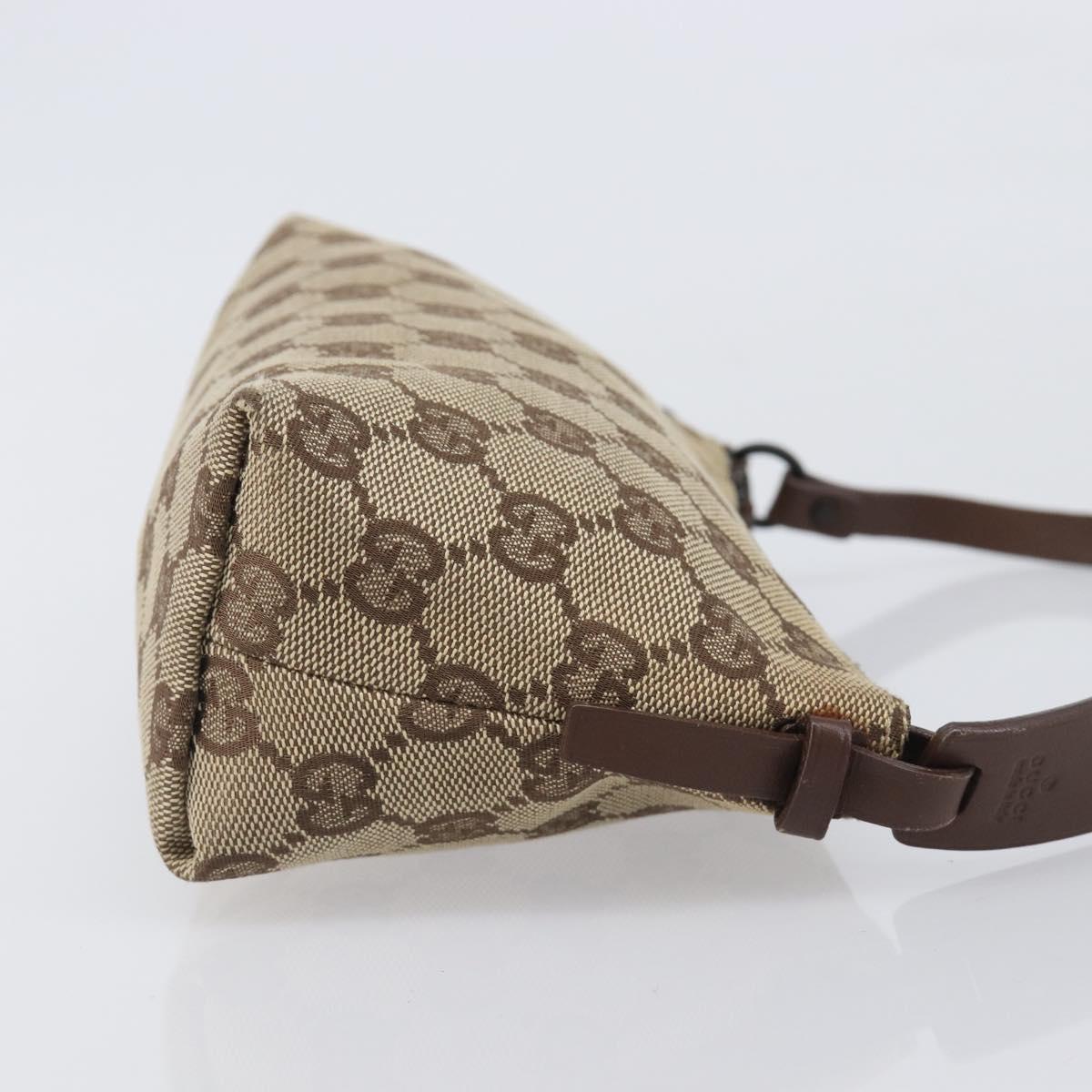 GUCCI GG Canvas Accessory Pouch Beige 103399 Auth 206767A