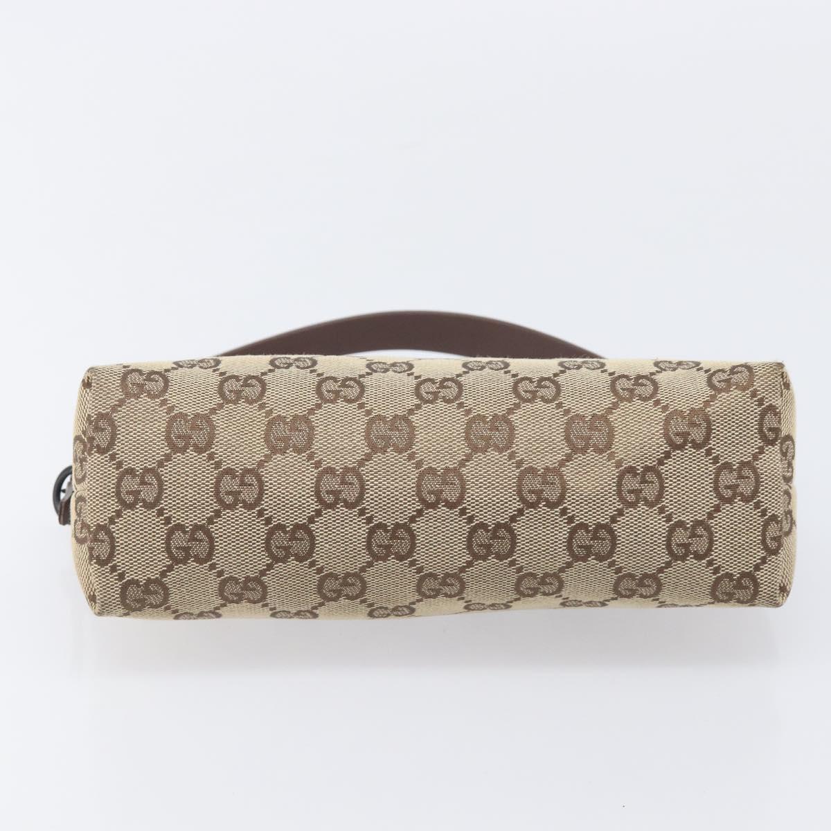 GUCCI GG Canvas Accessory Pouch Beige 103399 Auth 206767A