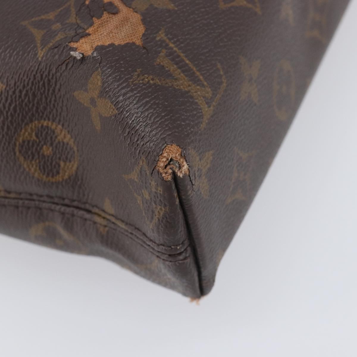 LOUIS VUITTON Monogram Macassar Porte DocumentsJules Black M54019 LV Auth 206772