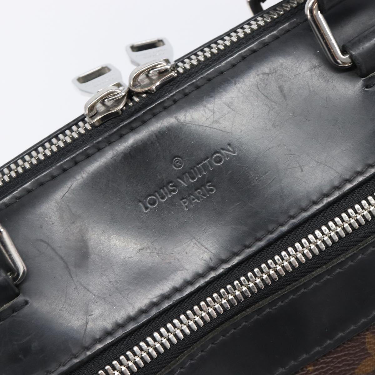 LOUIS VUITTON Monogram Macassar Porte DocumentsJules Black M54019 LV Auth 206772