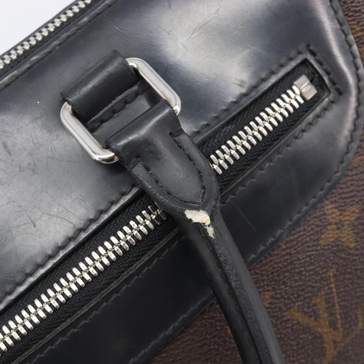 LOUIS VUITTON Monogram Macassar Porte DocumentsJules Black M54019 LV Auth 206772