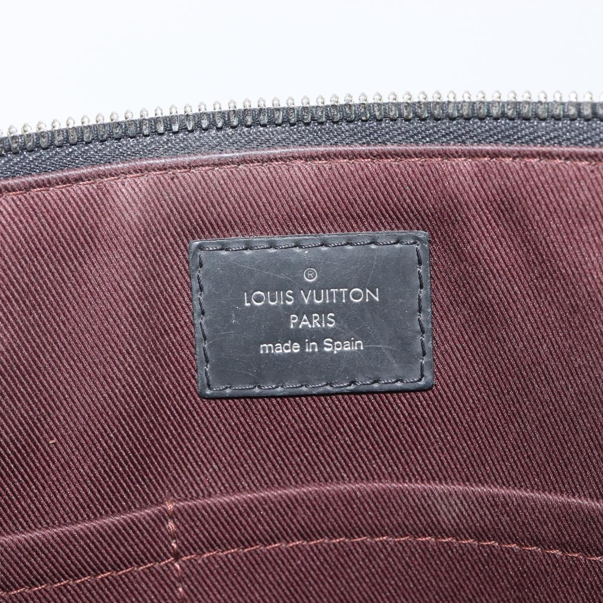 LOUIS VUITTON Monogram Macassar Porte DocumentsJules Black M54019 LV Auth 206772