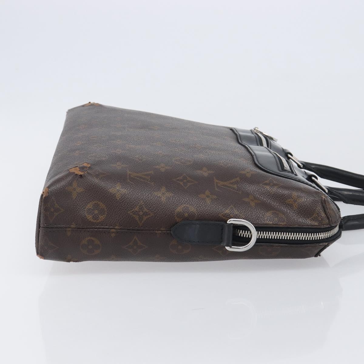 LOUIS VUITTON Monogram Macassar Porte DocumentsJules Black M54019 LV Auth 206772