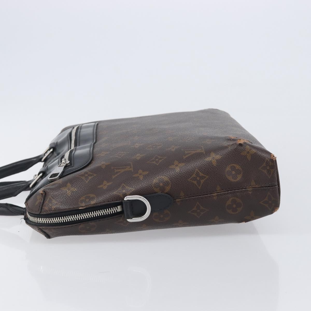 LOUIS VUITTON Monogram Macassar Porte DocumentsJules Black M54019 LV Auth 206772