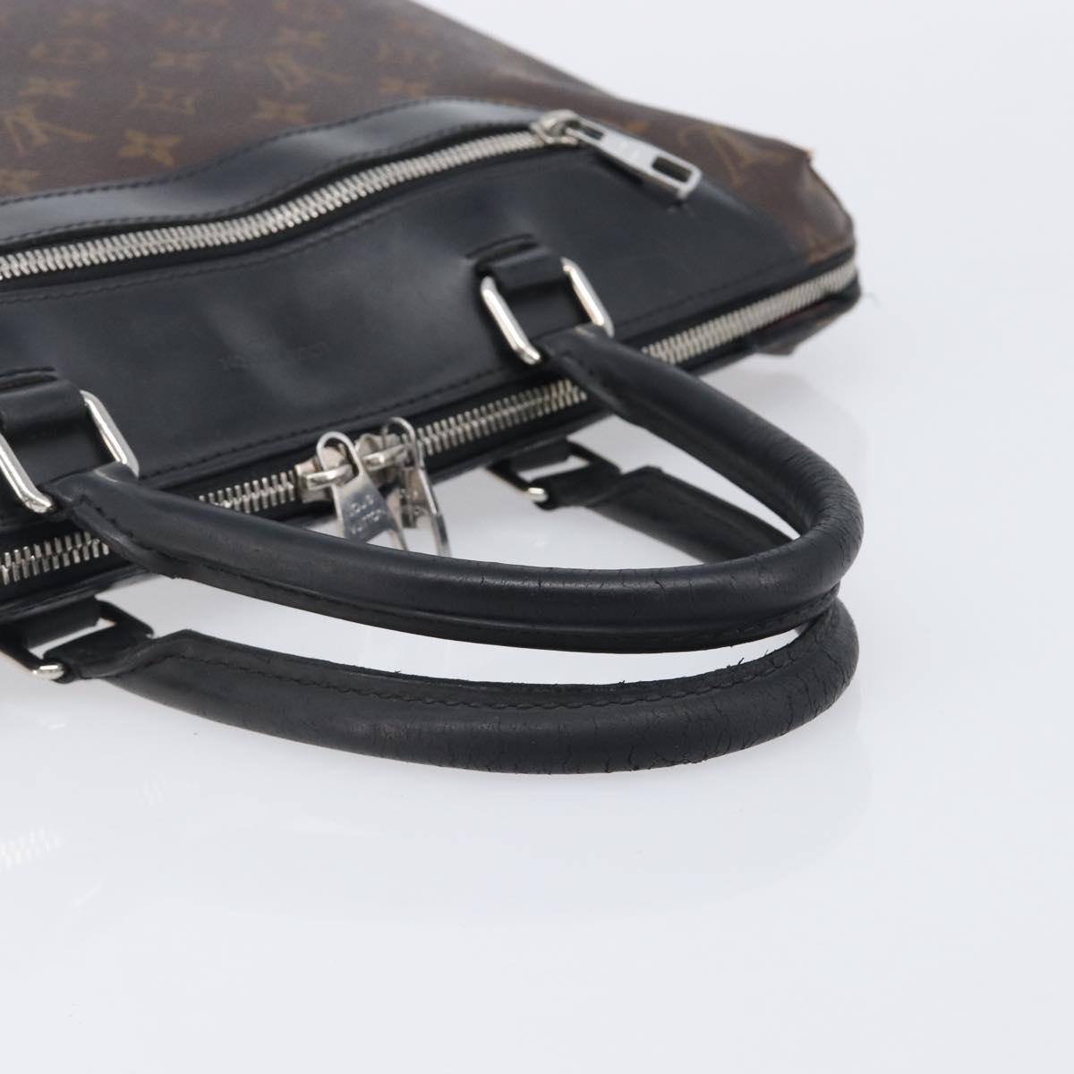 LOUIS VUITTON Monogram Macassar Porte DocumentsJules Black M54019 LV Auth 206772