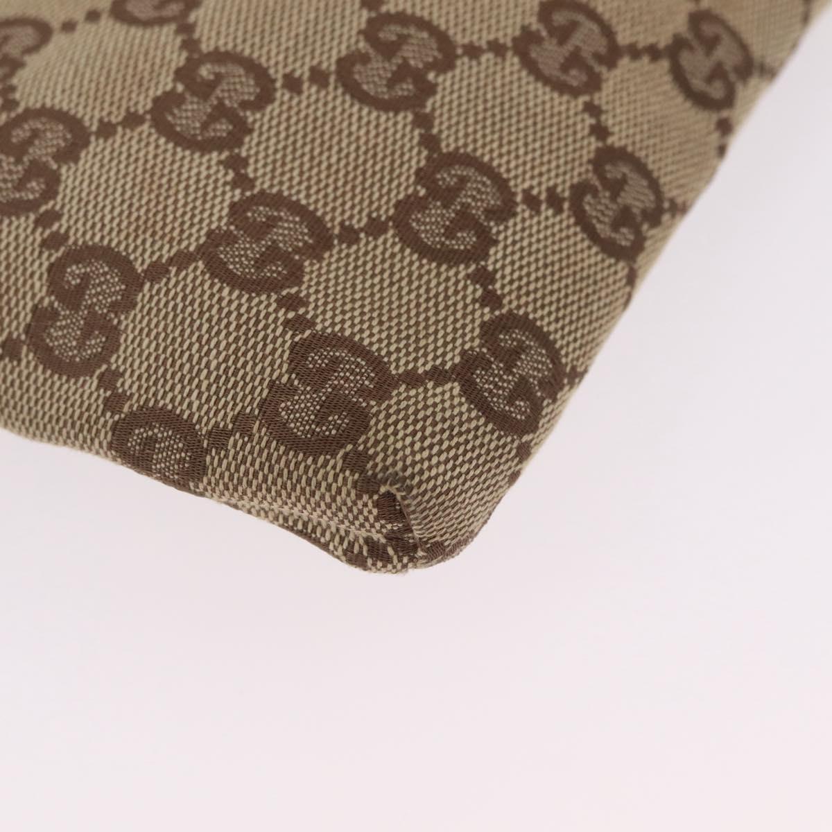 GUCCI GG Canvas Waist bag Beige Silver 28566 Auth 206776A
