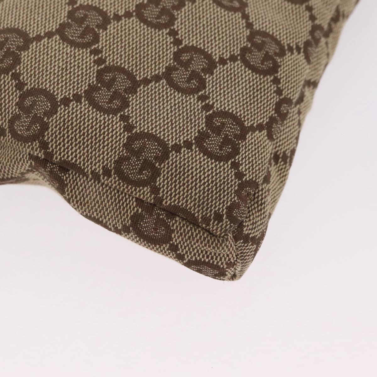 GUCCI GG Canvas Waist bag Beige Silver 28566 Auth 206776A