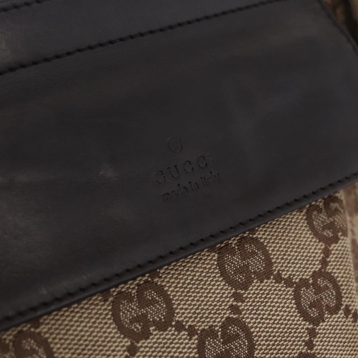 GUCCI GG Canvas Waist bag Beige Silver 28566 Auth 206776A