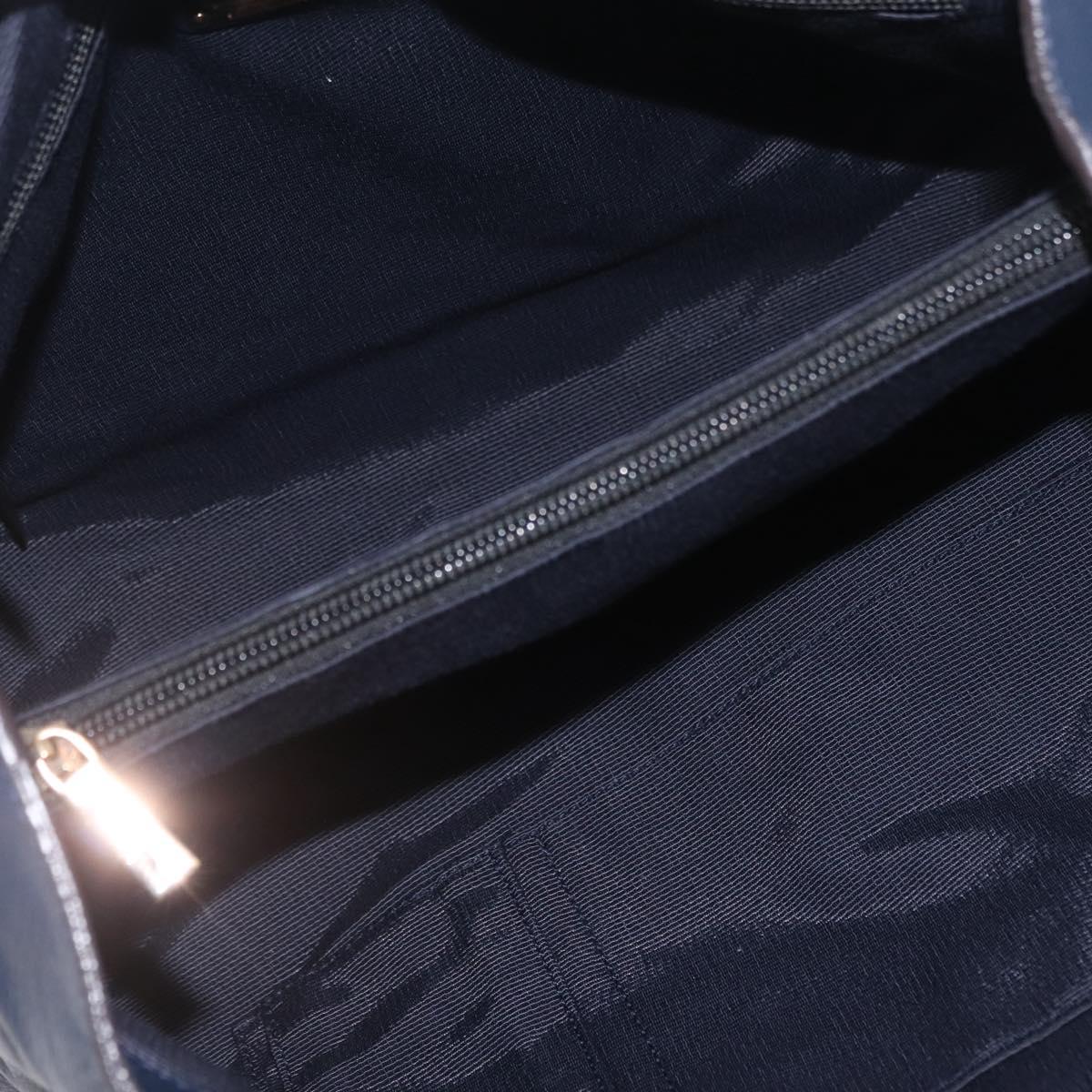 Salvatore Ferragamo Vala Tote Bag Leather 2 Set Black Navy Auth 206780