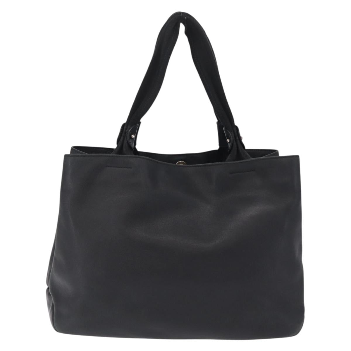 Salvatore Ferragamo Vala Tote Bag Leather 2 Set Black Navy Auth 206780