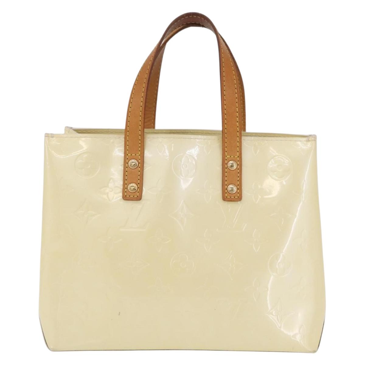 LOUIS VUITTON Monogram Vernis Reade PM Hand Bag Perle M91336 LV Auth 206781A