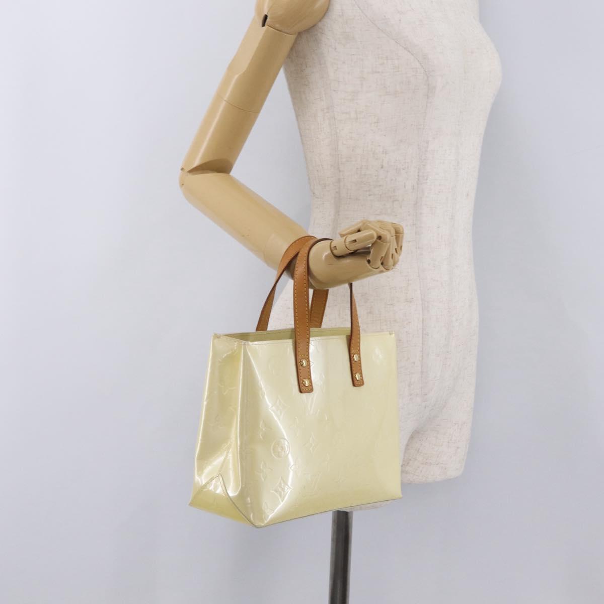 LOUIS VUITTON Monogram Vernis Reade PM Hand Bag Perle M91336 LV Auth 206781A