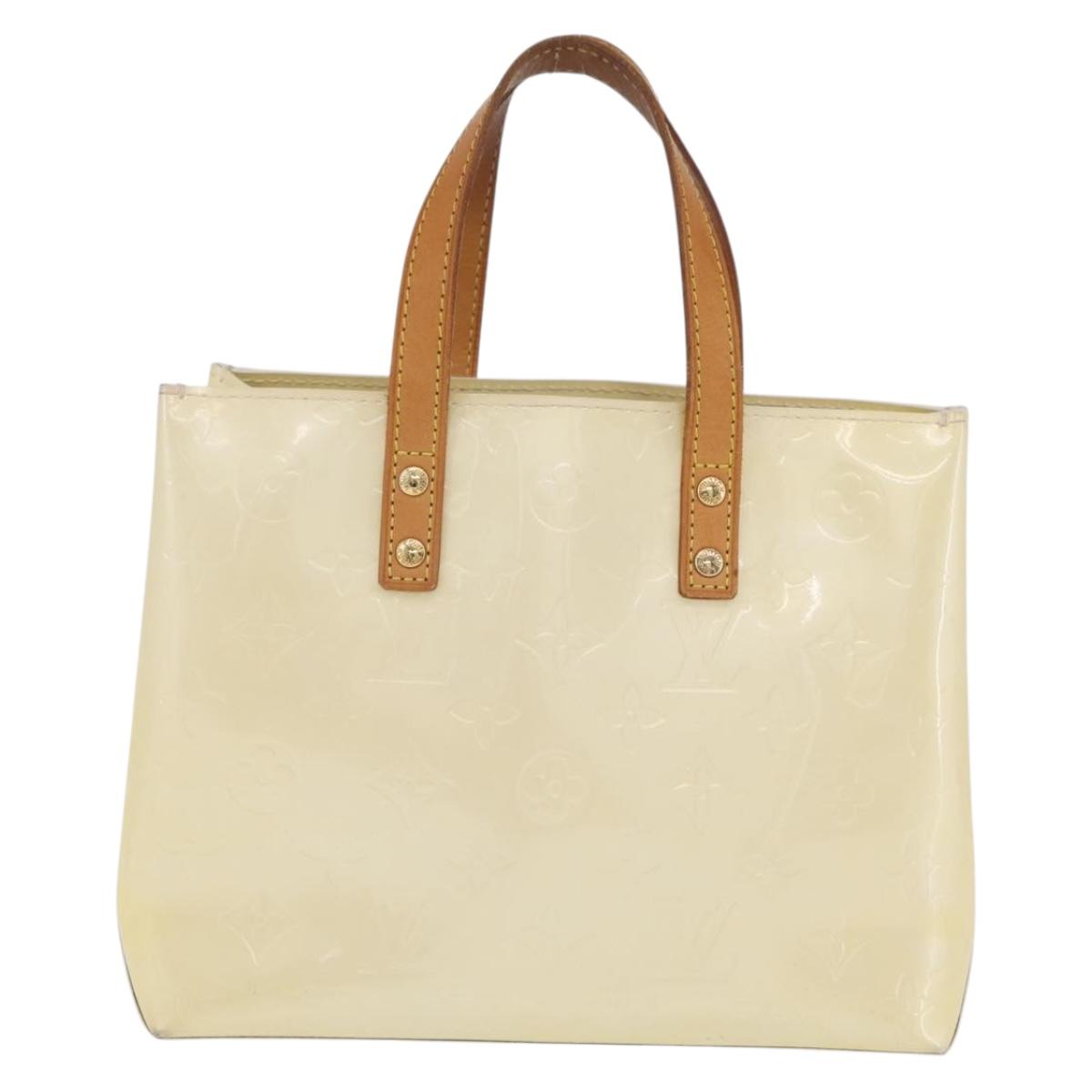 LOUIS VUITTON Monogram Vernis Reade PM Hand Bag Perle M91336 LV Auth 206781A