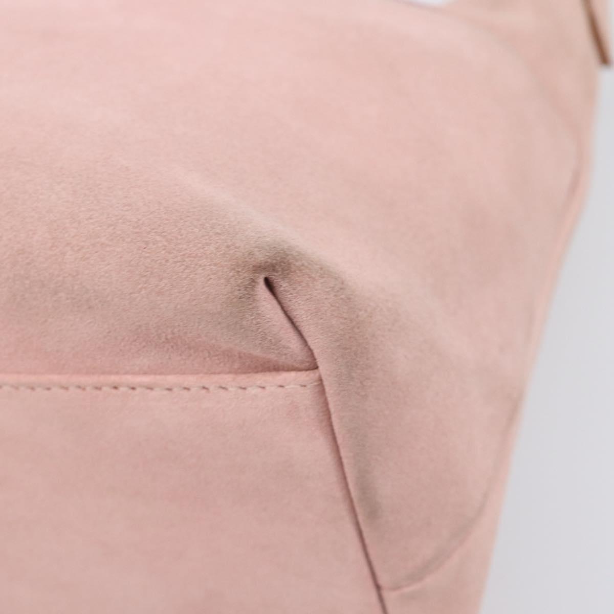 GUCCI Shoulder Bag Suede Pink Gold 001 3386 1705 Auth 206783A