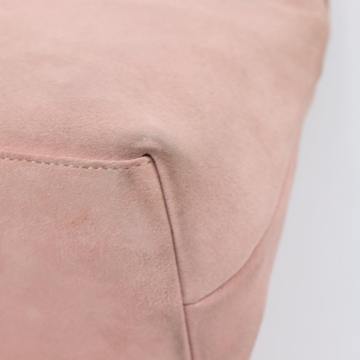 GUCCI Shoulder Bag Suede Pink Gold 001 3386 1705 Auth 206783A