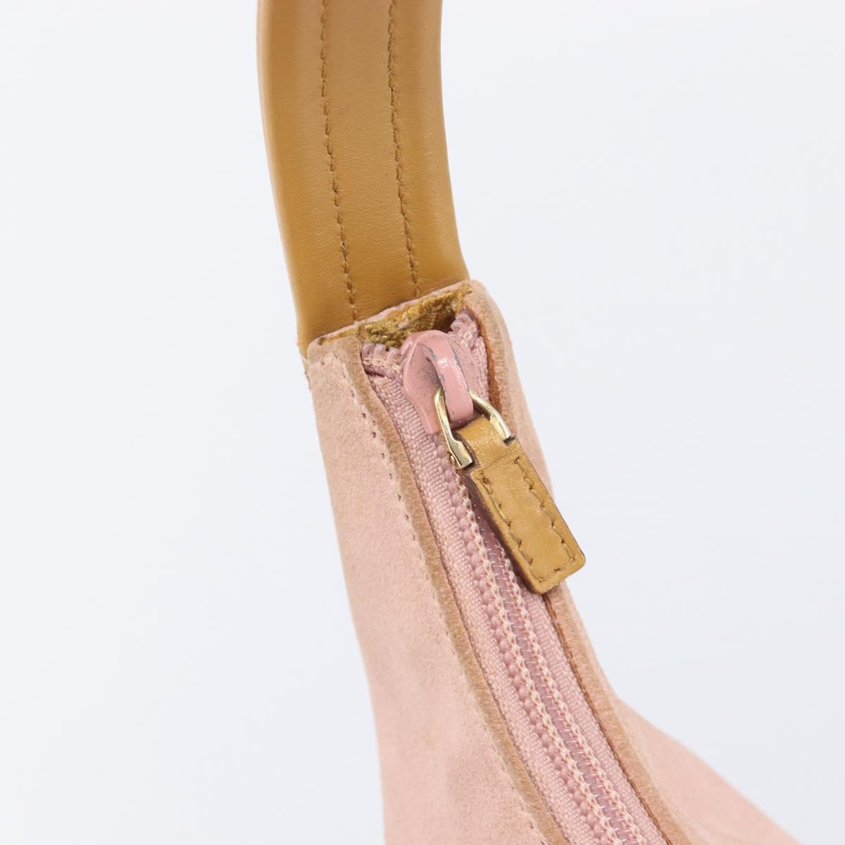 GUCCI Shoulder Bag Suede Pink Gold 001 3386 1705 Auth 206783A