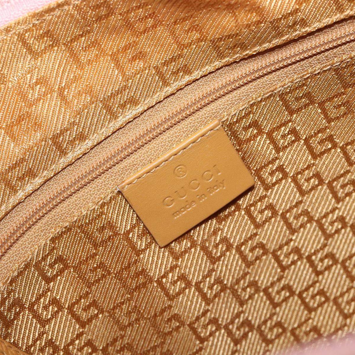 GUCCI Shoulder Bag Suede Pink Gold 001 3386 1705 Auth 206783A