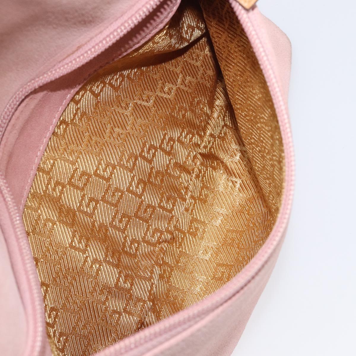 GUCCI Shoulder Bag Suede Pink Gold 001 3386 1705 Auth 206783A