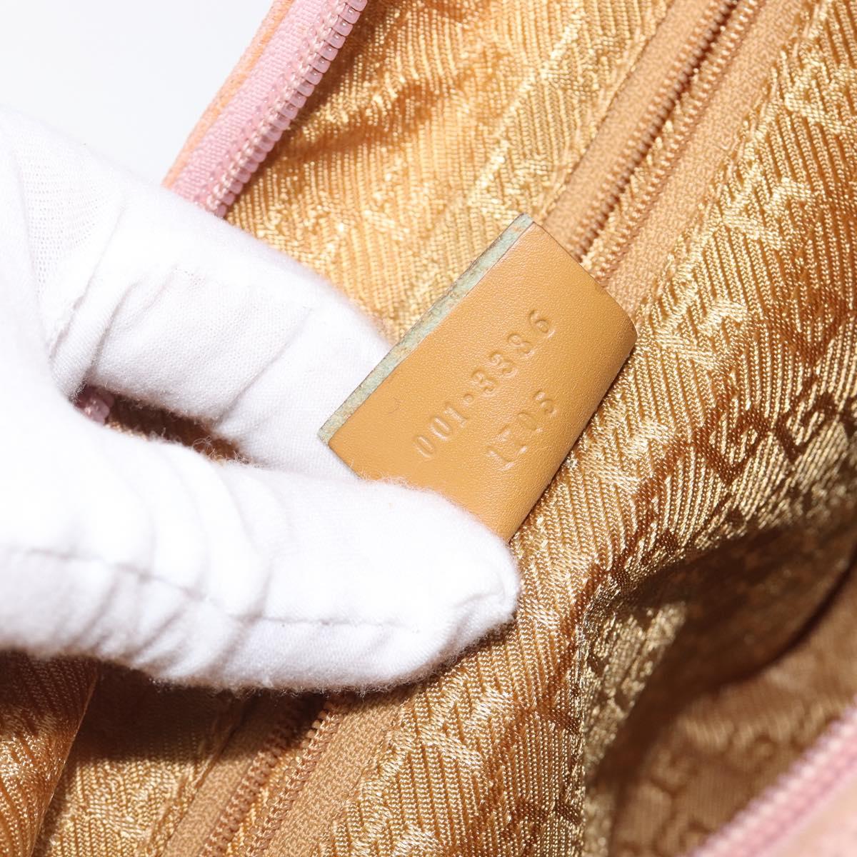 GUCCI Shoulder Bag Suede Pink Gold 001 3386 1705 Auth 206783A