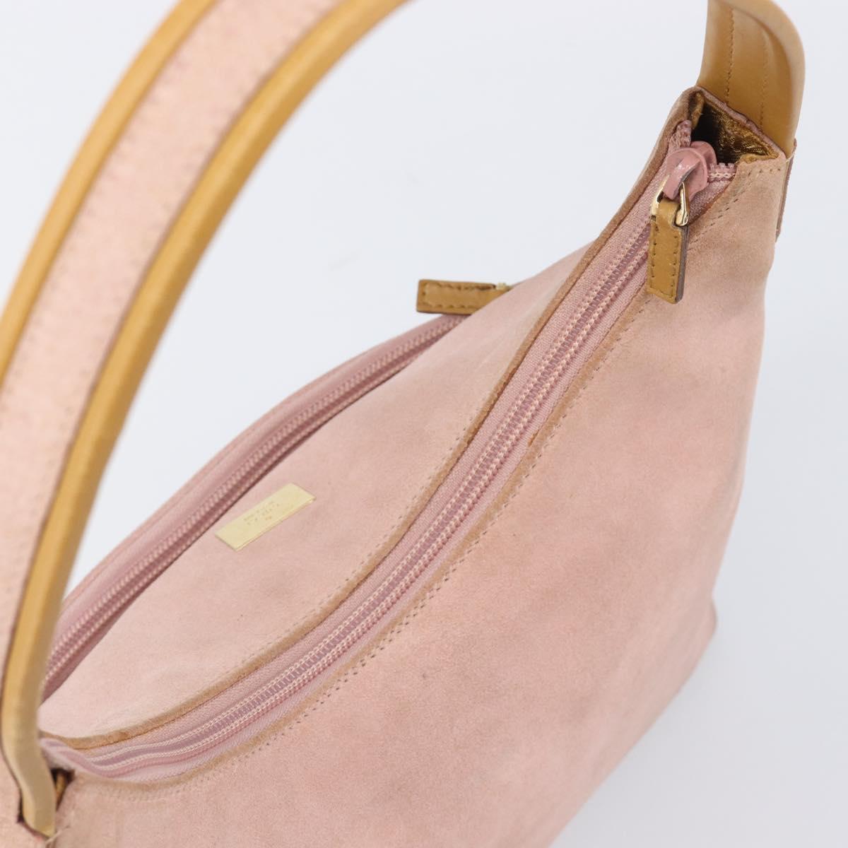 GUCCI Shoulder Bag Suede Pink Gold 001 3386 1705 Auth 206783A