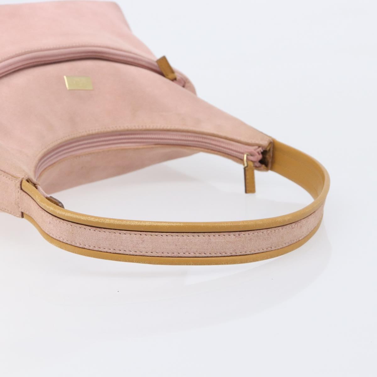 GUCCI Shoulder Bag Suede Pink Gold 001 3386 1705 Auth 206783A