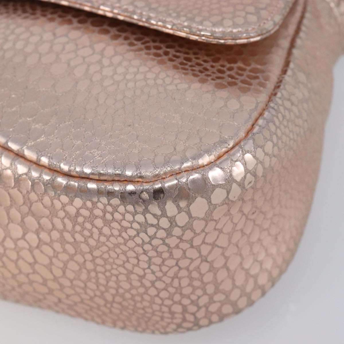 GIVENCHY Shoulder Bag Leather Pink Gold Auth 206784M