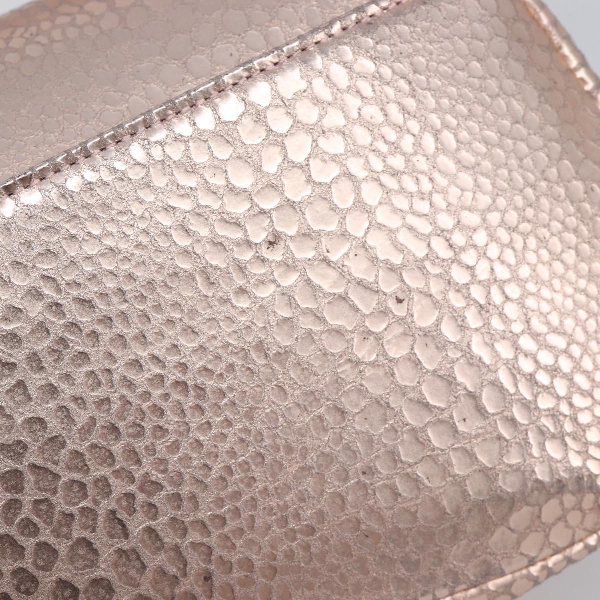 GIVENCHY Shoulder Bag Leather Pink Gold Auth 206784M