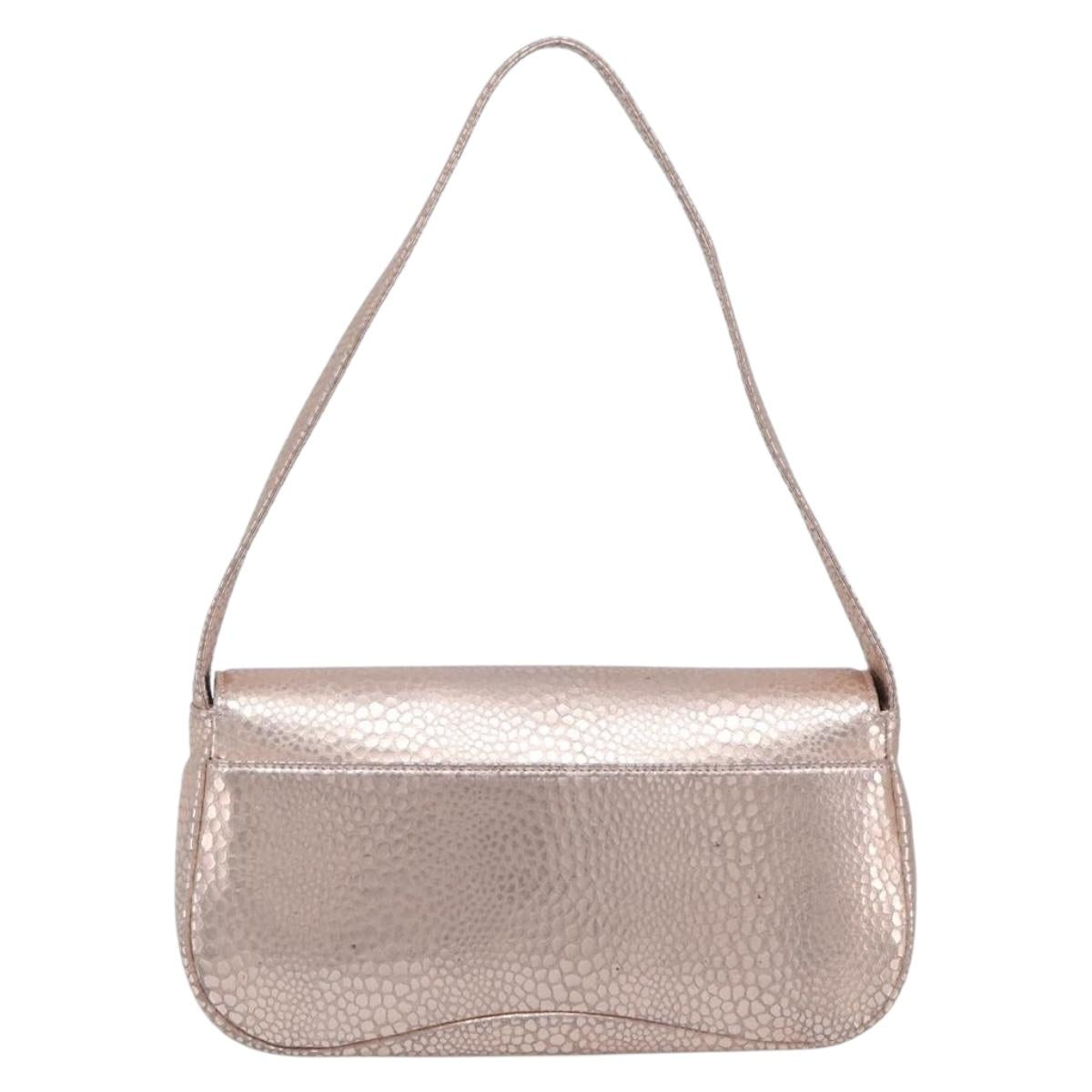 GIVENCHY Shoulder Bag Leather Pink Gold Auth 206784M