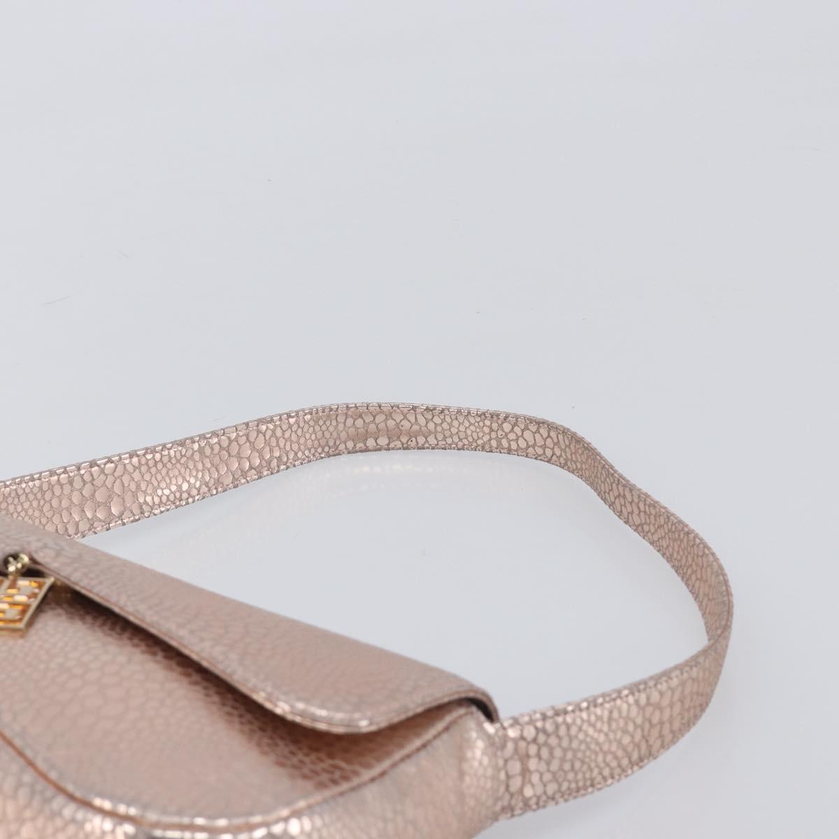 GIVENCHY Shoulder Bag Leather Pink Gold Auth 206784M