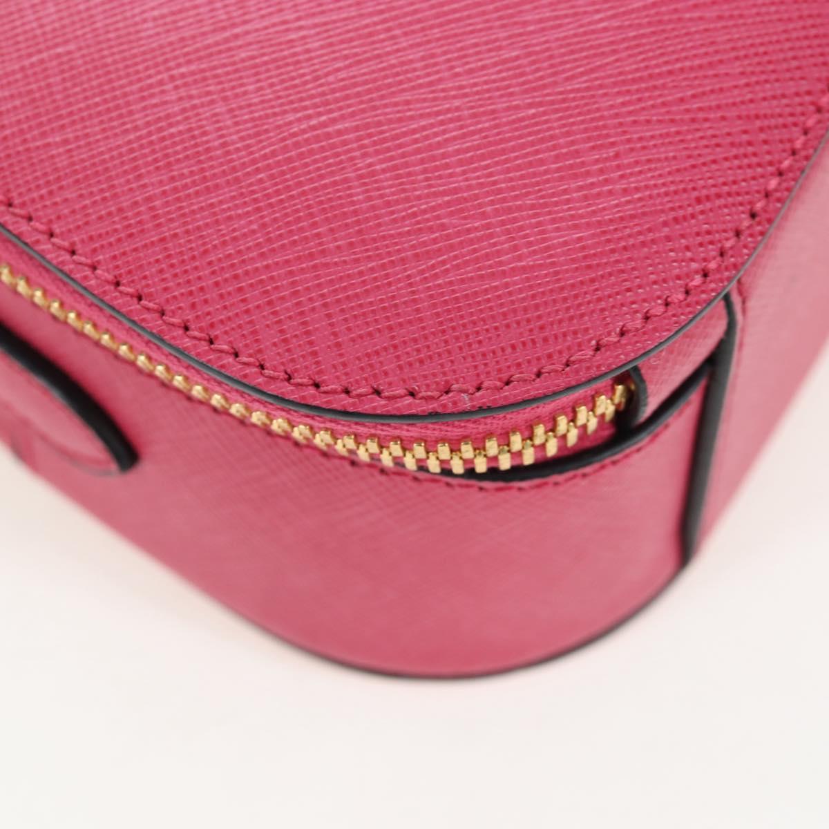 PRADA Hand Bag Safiano Leather 2way Pink Gold Auth 206787V