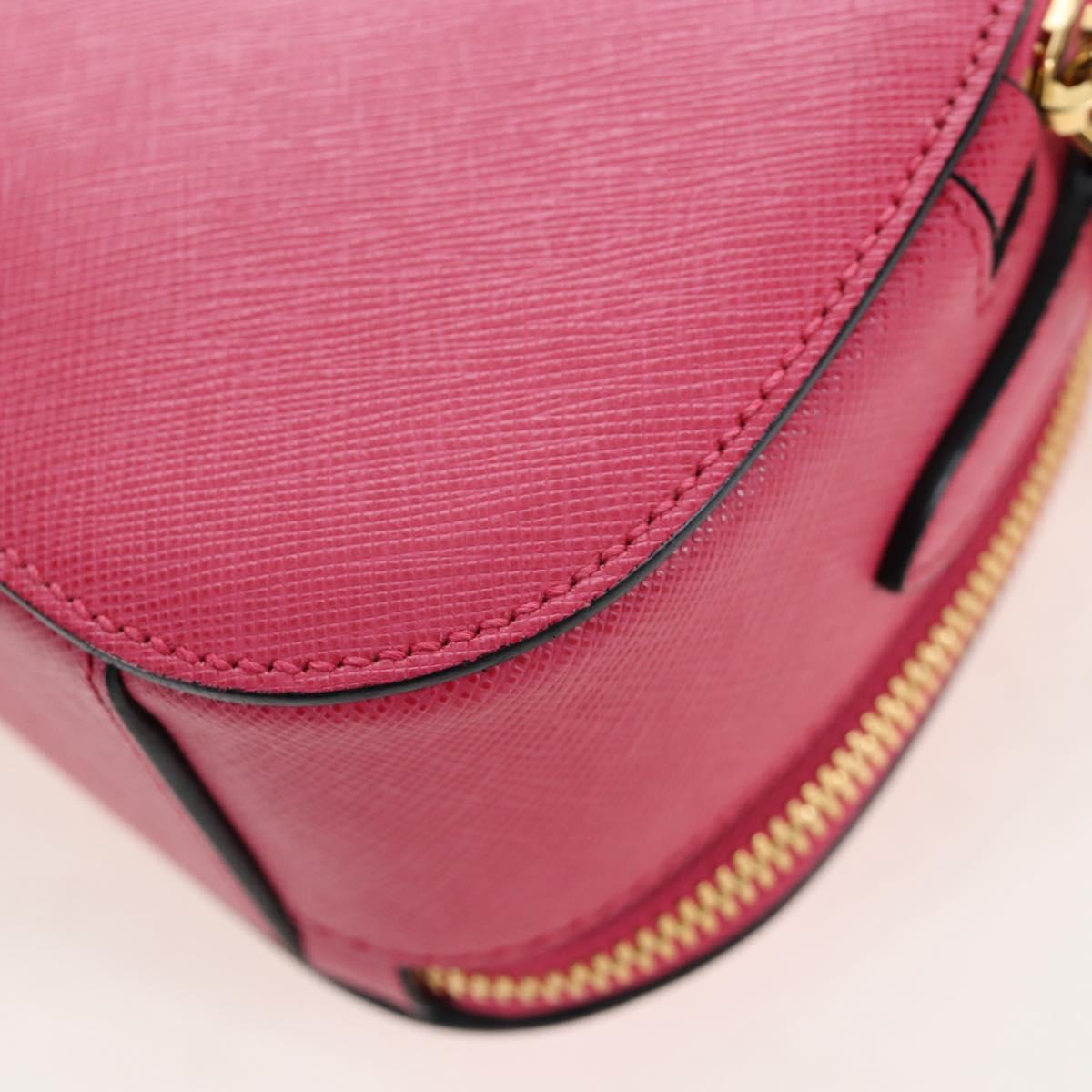 PRADA Hand Bag Safiano Leather 2way Pink Gold Auth 206787V