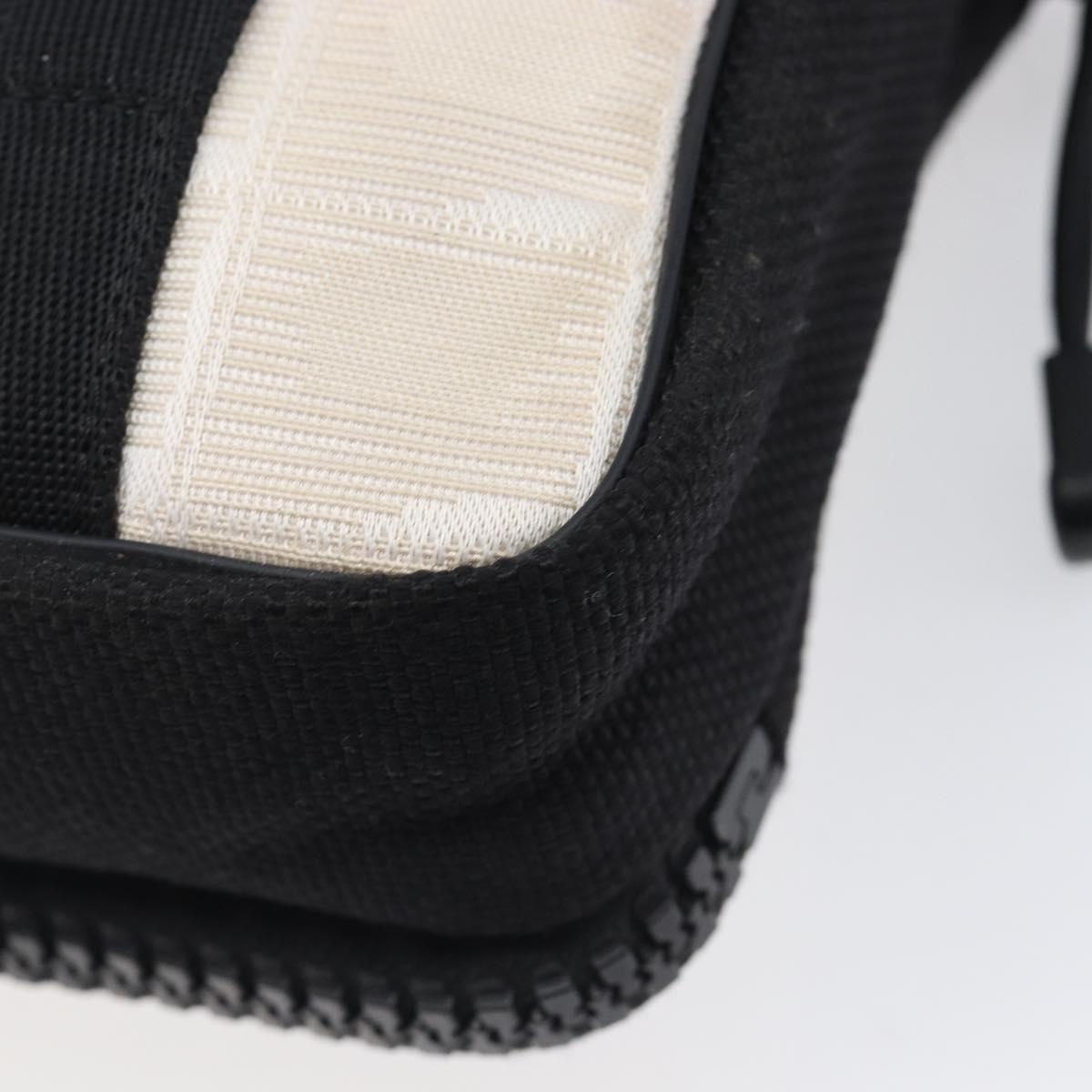 CHANEL Sports Line Shoulder Bag Canvas Ivory CC Auth 206799A