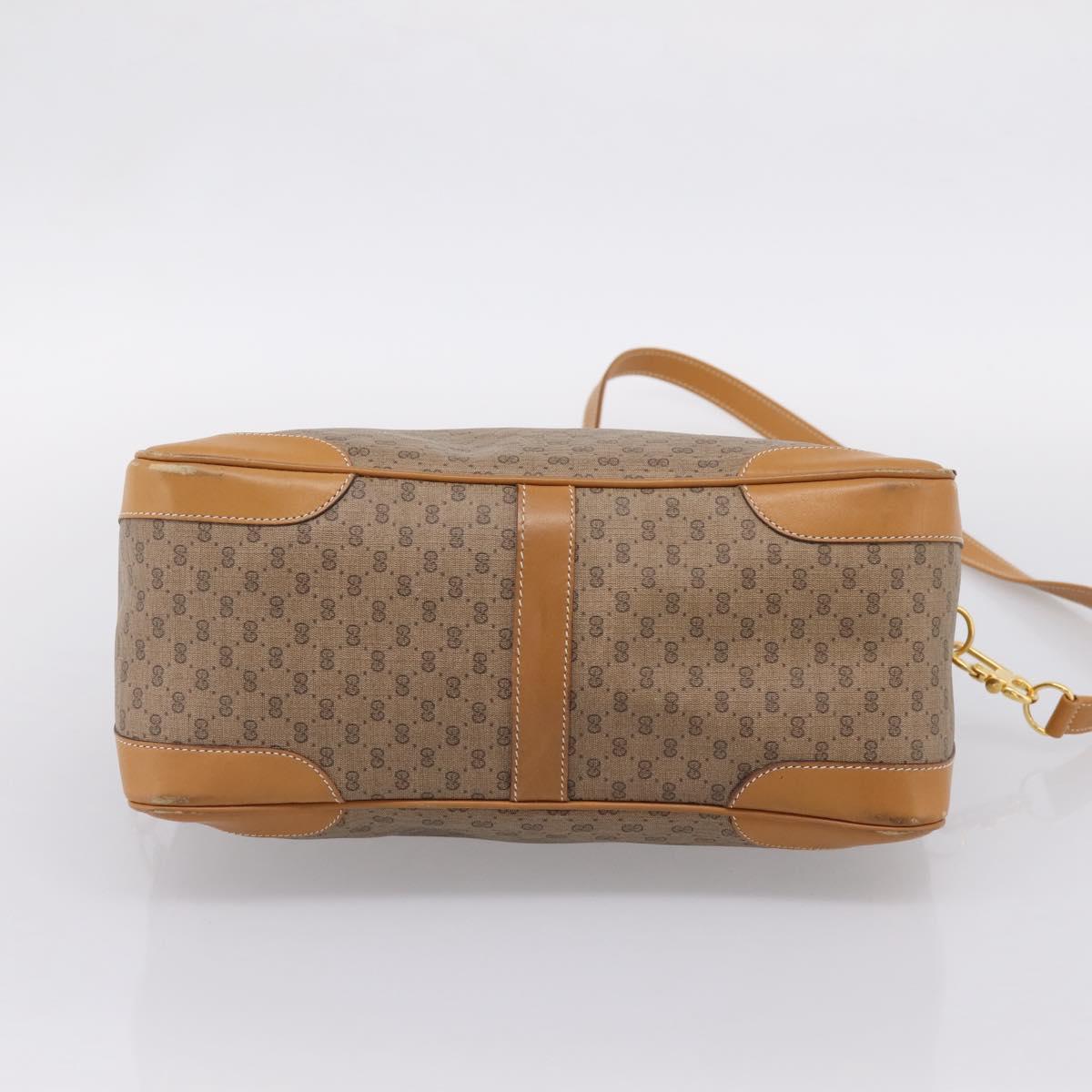 GUCCI Micro GG Supreme Hand Bag PVC 2way Beige Gold 002 122 0033 Auth 206806