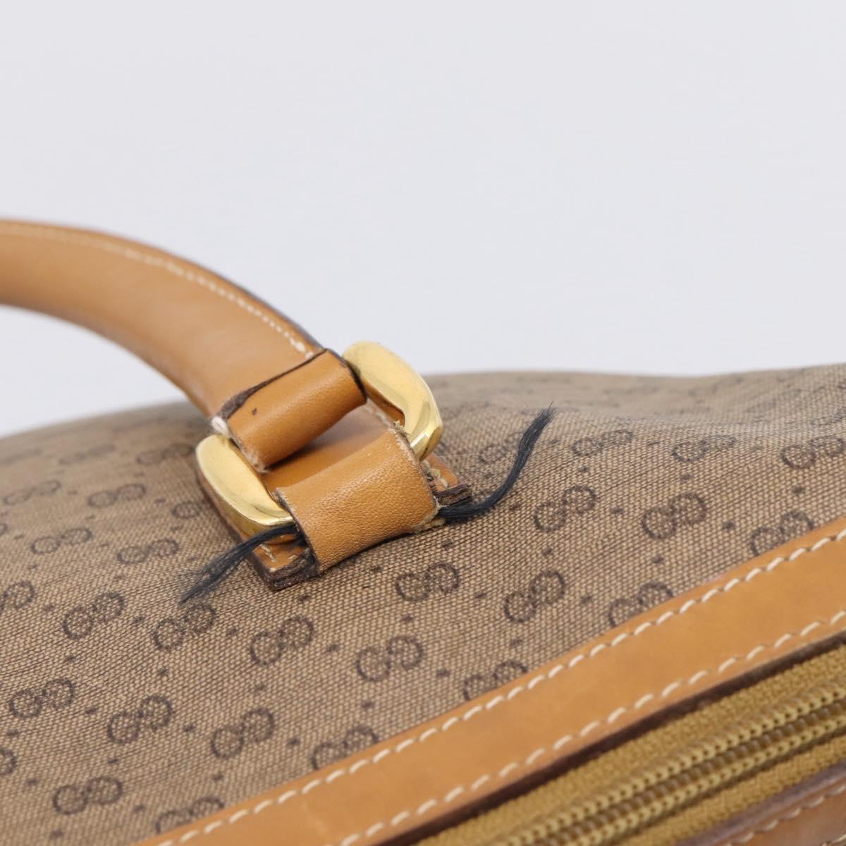 GUCCI Micro GG Supreme Hand Bag PVC 2way Beige Gold 002 122 0033 Auth 206806