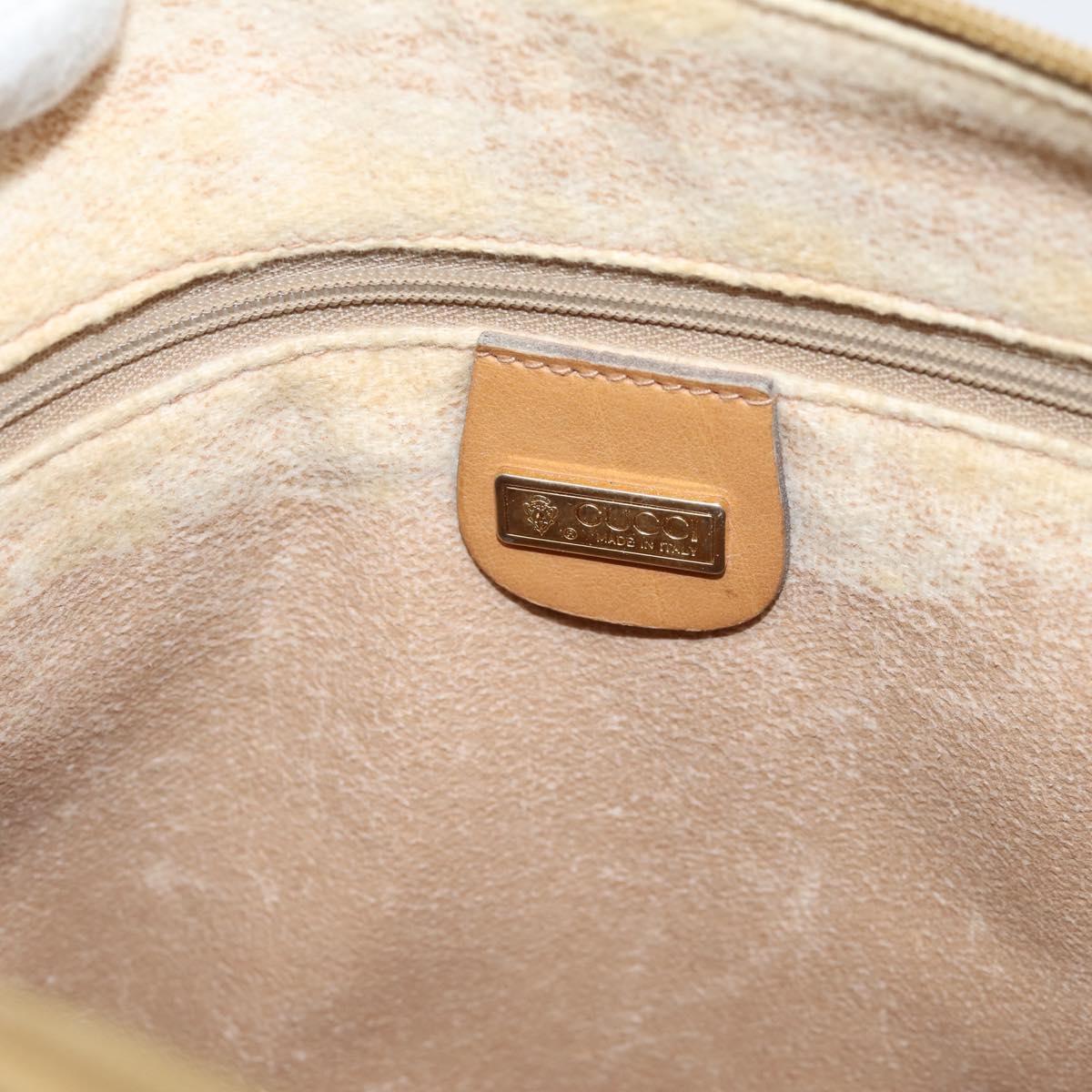 GUCCI Micro GG Supreme Hand Bag PVC 2way Beige Gold 002 122 0033 Auth 206806
