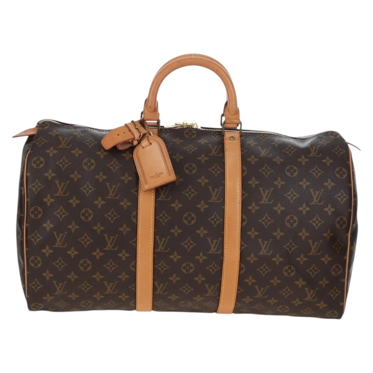 LOUIS VUITTON Monogram Keepall 50 Boston Bag M41426 LV Auth 206808V