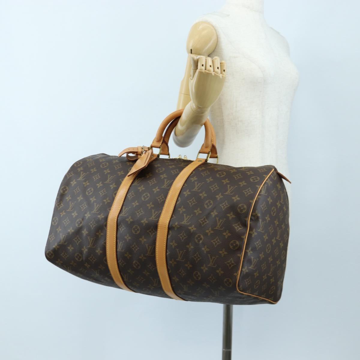 LOUIS VUITTON Monogram Keepall 50 Boston Bag M41426 LV Auth 206808V