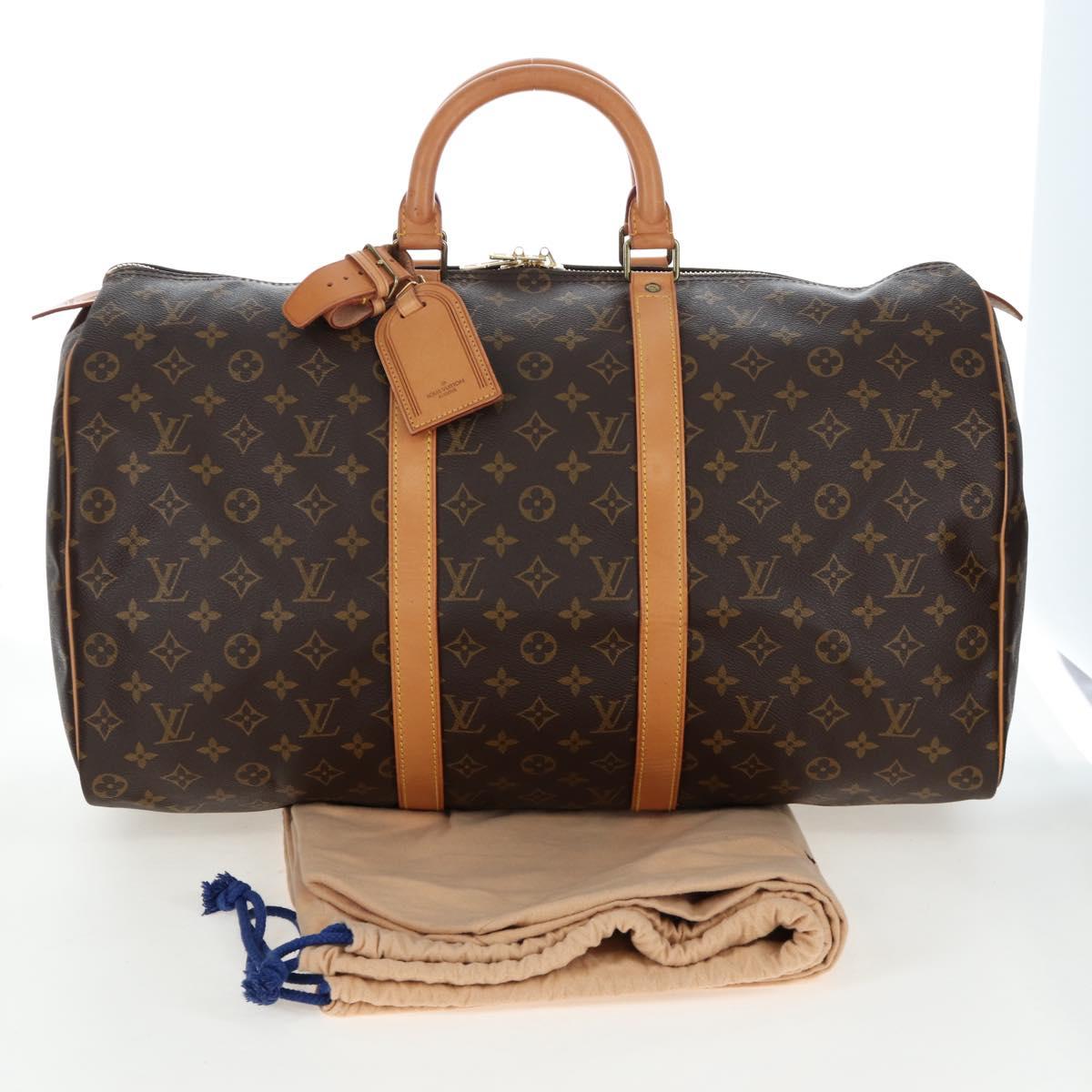 LOUIS VUITTON Monogram Keepall 50 Boston Bag M41426 LV Auth 206808V