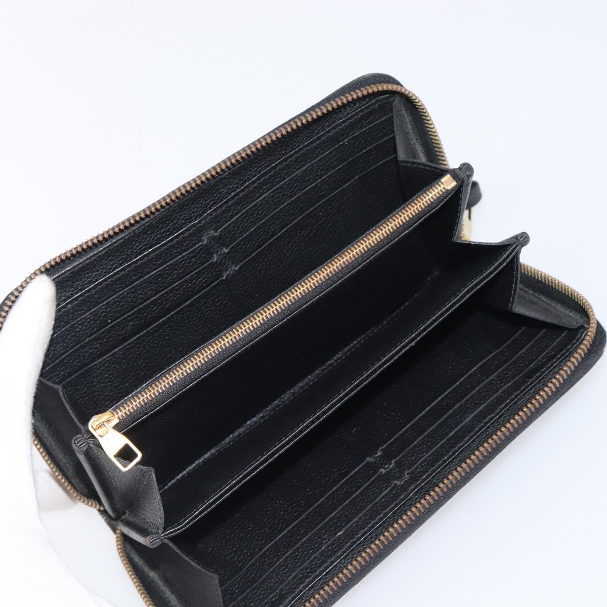 LOUIS VUITTON Monogram Empreinte Zippy Wallet Long Wallet M61864 LV Auth 206817